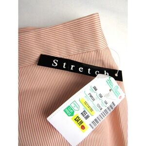 NEW Focus 2000Capri Orange Pin Stripes Wide Leg  Women's Size 24W